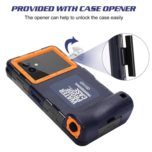 UrbanX Professional [15m/50ft] Sizewimming Diving Sizeurfing Sizenorkeling Photo Video Waterproof Protective Case Underwater Housing for vivo Y30 And all Phones Up to 6.9 Inch LCD with Lanyard
