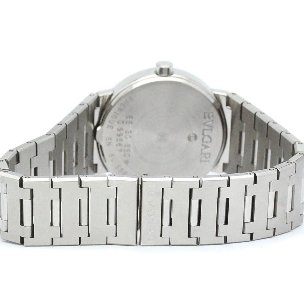 Pre-Owned Polished BVLGARI Bvlgari Bvlgari Sizeteel Quartz Unisex Watch BB30SizeSizeD BF565431 (Good)