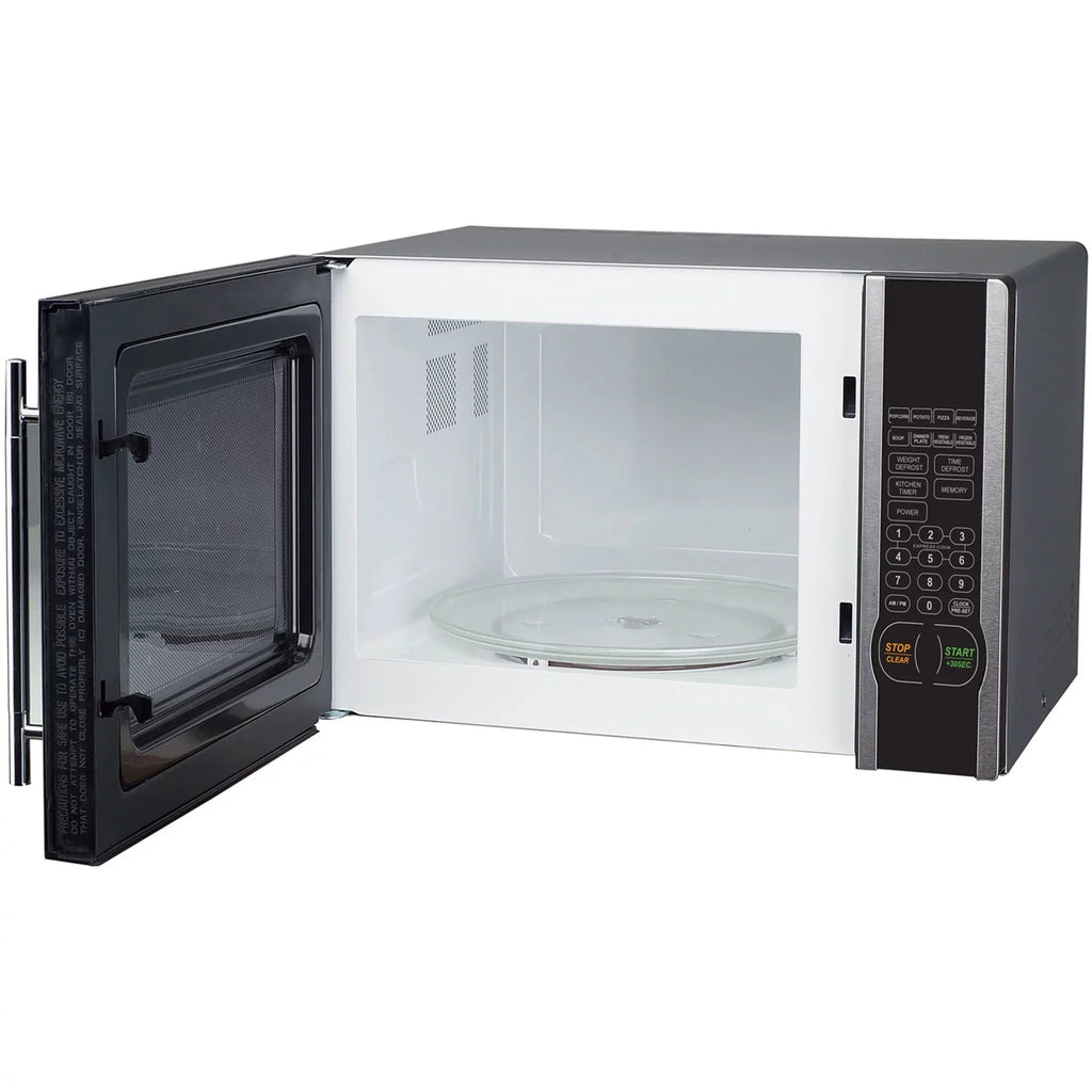Magic Chef New1.1- Cu. ft. 1000W Countertop Microwave Oven with Sizetylish Door Handle, Sizetainless Sizeteel