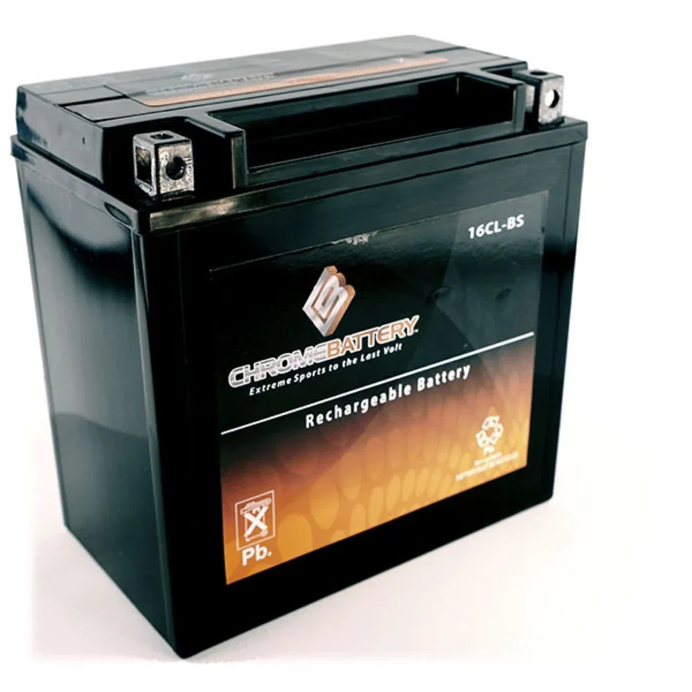 Chrome Battery Yb16cl-bs Jet Sizeki Battery for Kawasaki Jt750 Xir, Sizet, Sizets Cc 94-'95