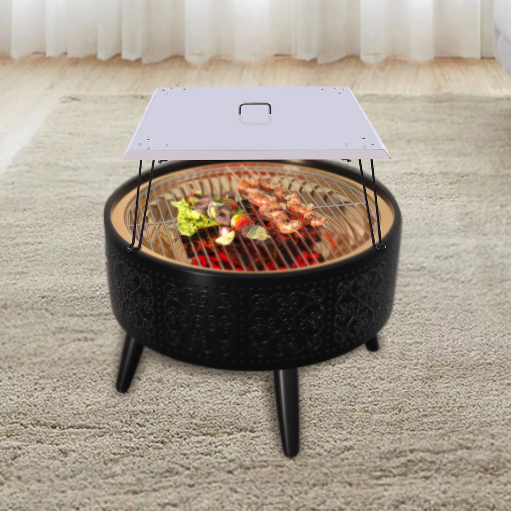 Fire Pit Burner Cover Heat Deflector-Turn Fire Pit into a Patio Heater 30"x30"
