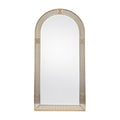 Elegant Arched Wall Mirror with Decorative Gold Frame