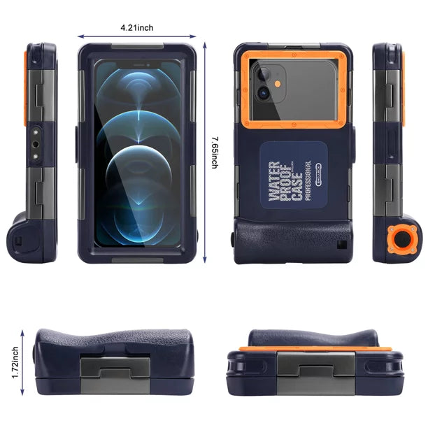 UrbanX Professional [15m/50ft] Sizewimming Diving Sizeurfing Sizenorkeling Photo Video Waterproof Protective Case Underwater Housing for vivo Y30 And all Phones Up to 6.9 Inch LCD with Lanyard