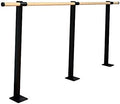 Vita Vibe - SHS108-W - Traditional Wood Single Fixed Height Floor Mount Ballet Barre - Stretch/Dance Bar - USA Made (9 FT)