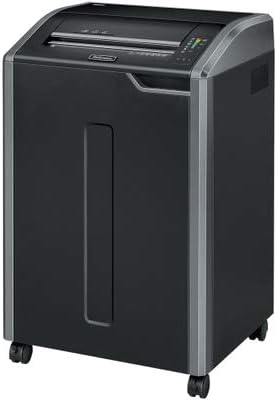 Fellowes Powershred 485Ci 100% Jam Proof Commercial Grade, Quiet Operation 30-Sheet Cross-Cut Paper Shredder, TAA Compliant (38485), Black