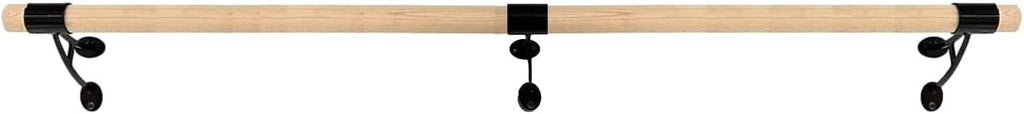 BalanÃ§oire Ballet Barre 6 FT Long 2.0â Diameter Black Brackets A, for Kids and Adults, Wall Mounted Premium Ballet Bar American Wood Home/Studio Ballet Barre, Dance Bar Stretch Bar Ballet Training