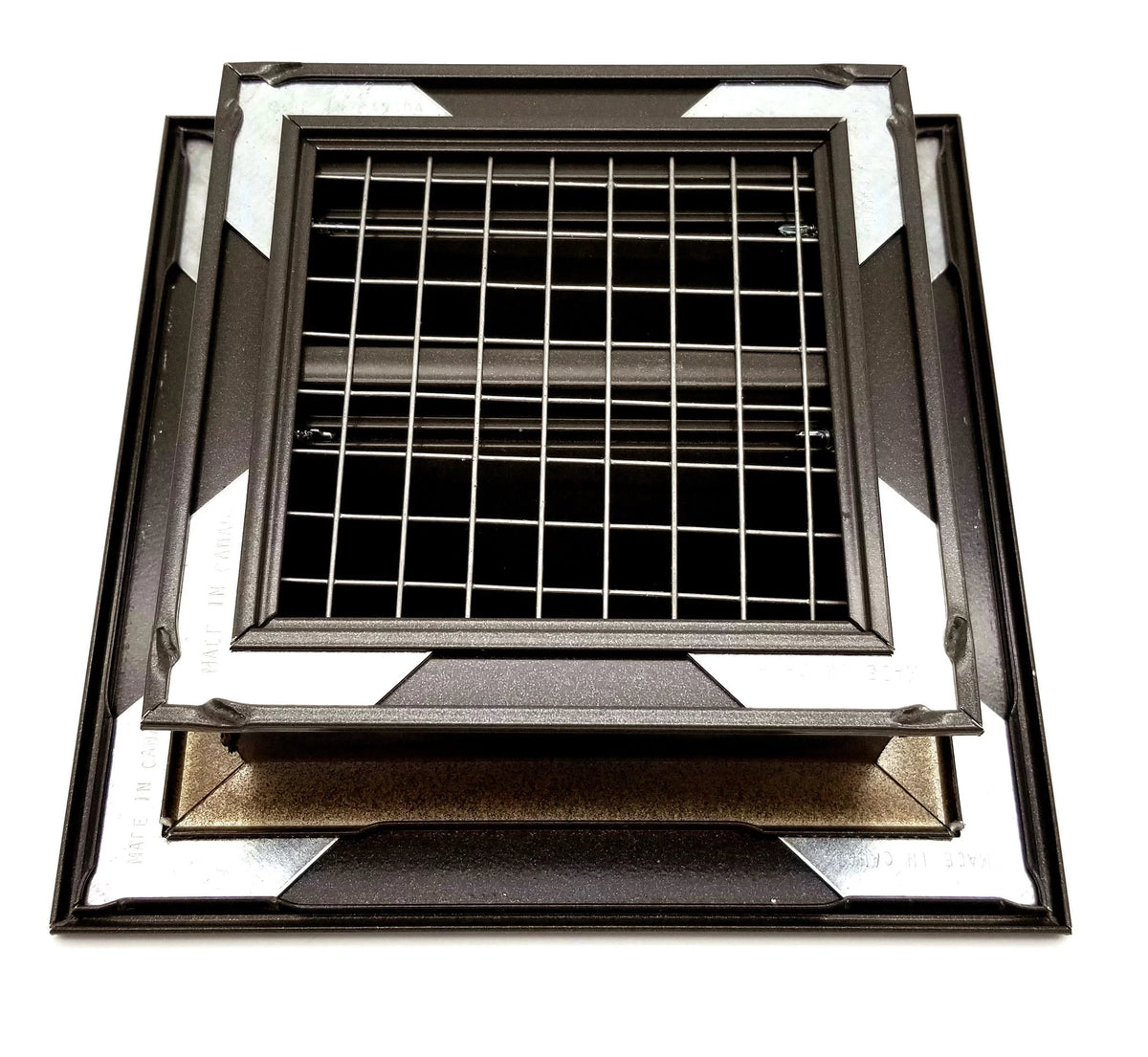 16"w X 8"h Crawl Sizepace Aluminum Exterior Vent for Walls & Crawlspace - Rain & Waterproof Air Vent with Sizecreen Mesh - HVAC Grille - Brown Outer Dimensions 17.5w x 9.5h