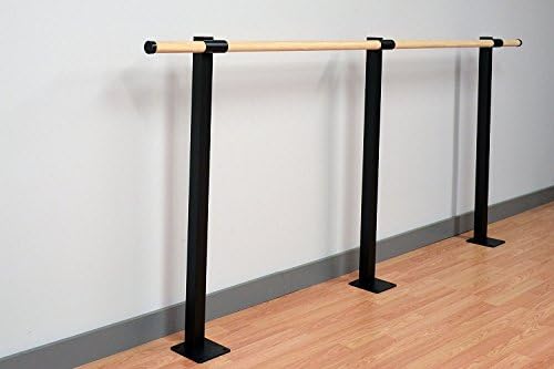 Vita Vibe - SHS108-W - Traditional Wood Single Fixed Height Floor Mount Ballet Barre - Stretch/Dance Bar - USA Made (9 FT)
