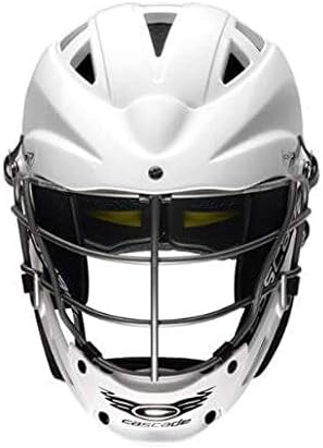 Cascade CS-R Lacrosse Helmet (White Shell/Silver Facemask) - Youth