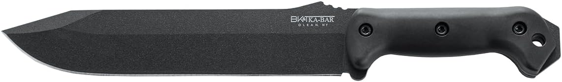 KA-BAR Becker BK9T Tactical Combat Bowie Knife â 9.25" 1095 Cro-Van Steel Blade, Black & Tan Grip, MOLLE-Compatible Nylon Sheath