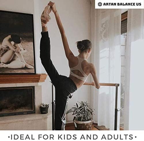 Ballet Barre Portable for Home or Studio, Freestanding Adjustable Bar for Stretch, Balance, Pilates, Dance or Active Workouts, Single or Double Bar, Kids and Adults