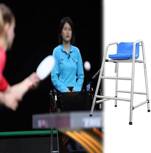 Tall Lifeguard Chairs,Table Tennis Referee Chairs for Coaches Referees, 304 Stainless Steel Lifeguard Chair with Hook/Sunshade Hole, Soccer Volleyball Directors Chair with Comfortable Seat