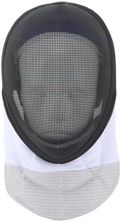Fencing Mask, Fencing Protective Helmet with Padded Bib for Beginners Practice and Competition (M)