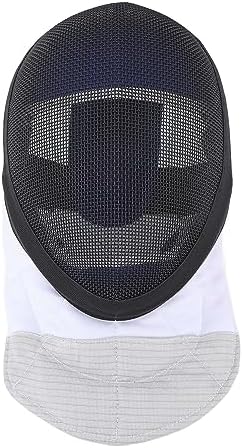 Fencing Mask, Fencing Protective Helmet with Padded Bib for Beginners Practice and Competition (M)