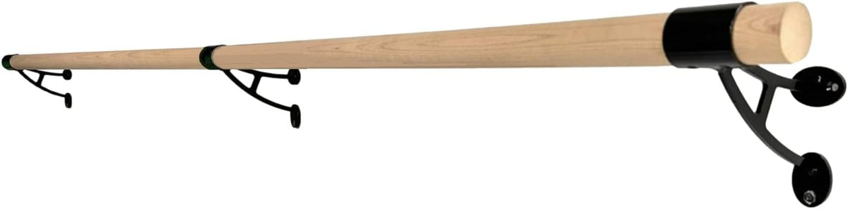 BalanÃ§oire Ballet Barre 6 FT Long 2.0â Diameter Black Brackets A, for Kids and Adults, Wall Mounted Premium Ballet Bar American Wood Home/Studio Ballet Barre, Dance Bar Stretch Bar Ballet Training