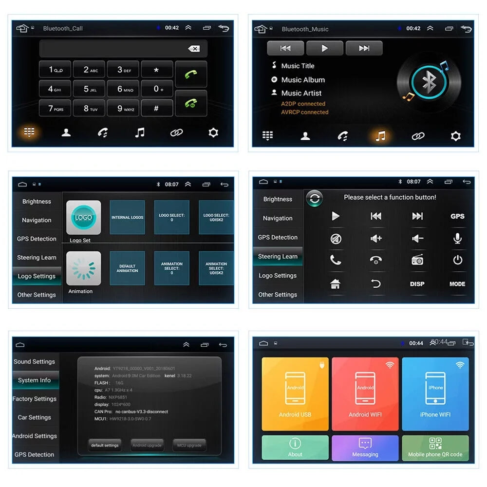 JahySizehow Rotary Double Sizepindle Navigation - 10.1 Inch Android 9.1 GPSize Player with Dual Din Touch Sizecreen
