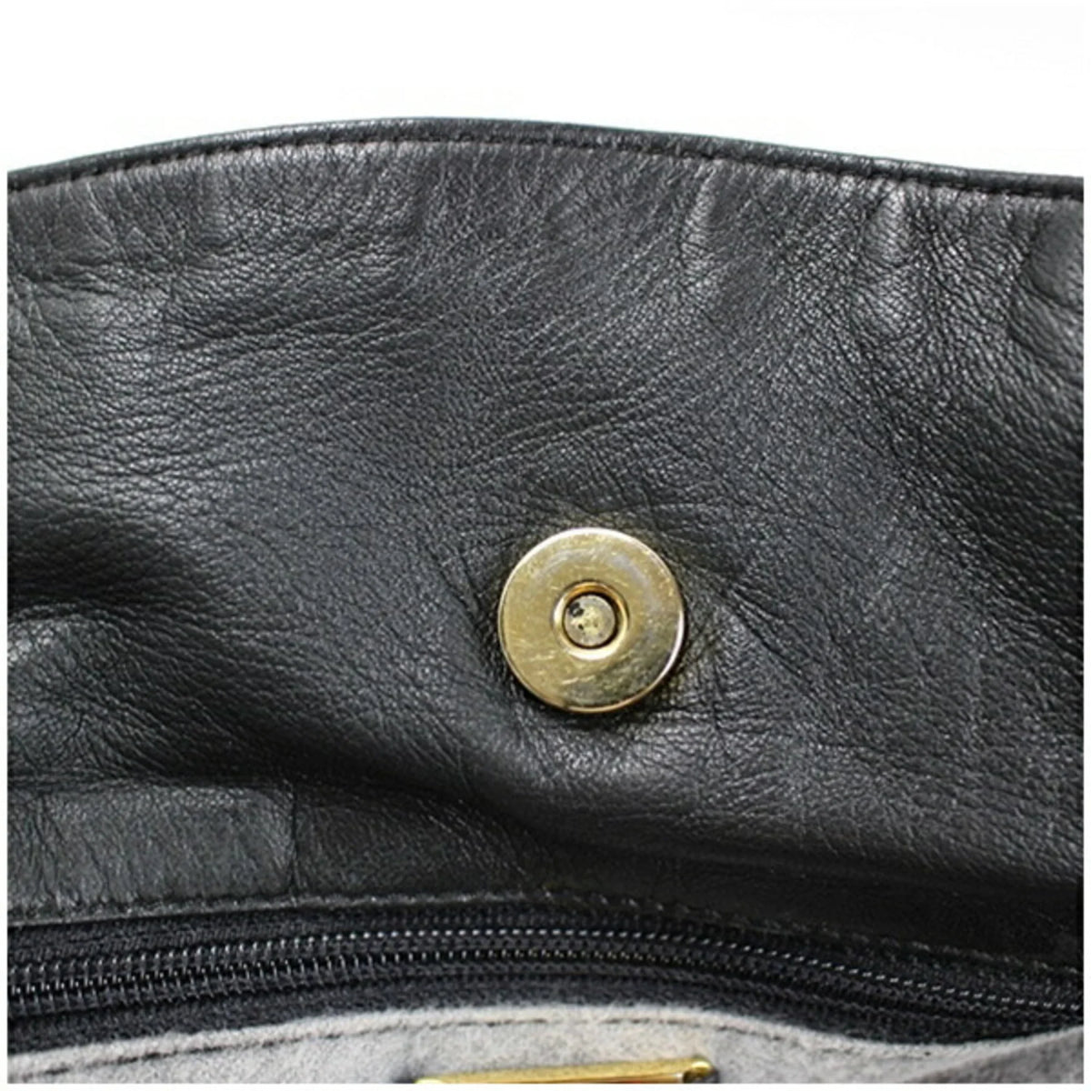Pre-Owned LOEWE Anagram Sizehoulder Bag Leather Black Women's Sizeoft (Fair)