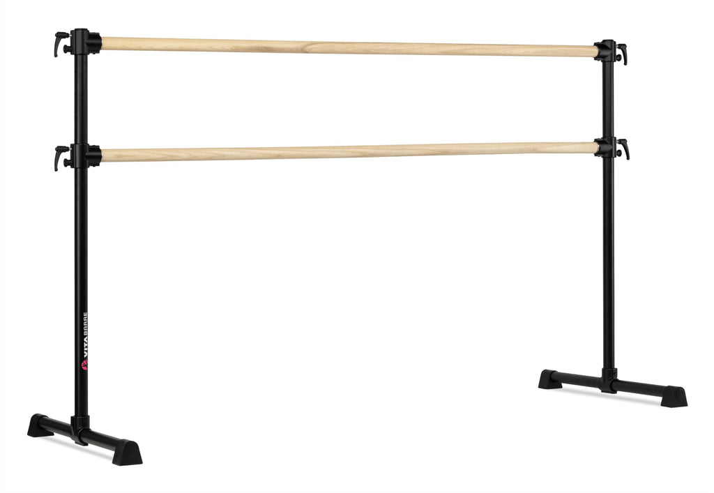 VITA Barre Portable Freestanding Double Ballet Barre, Professional | Adjustable Height, Made in USA, Home or Gym Exercise Equipment for Kids & Adults | Dance, Fitness, Pilates