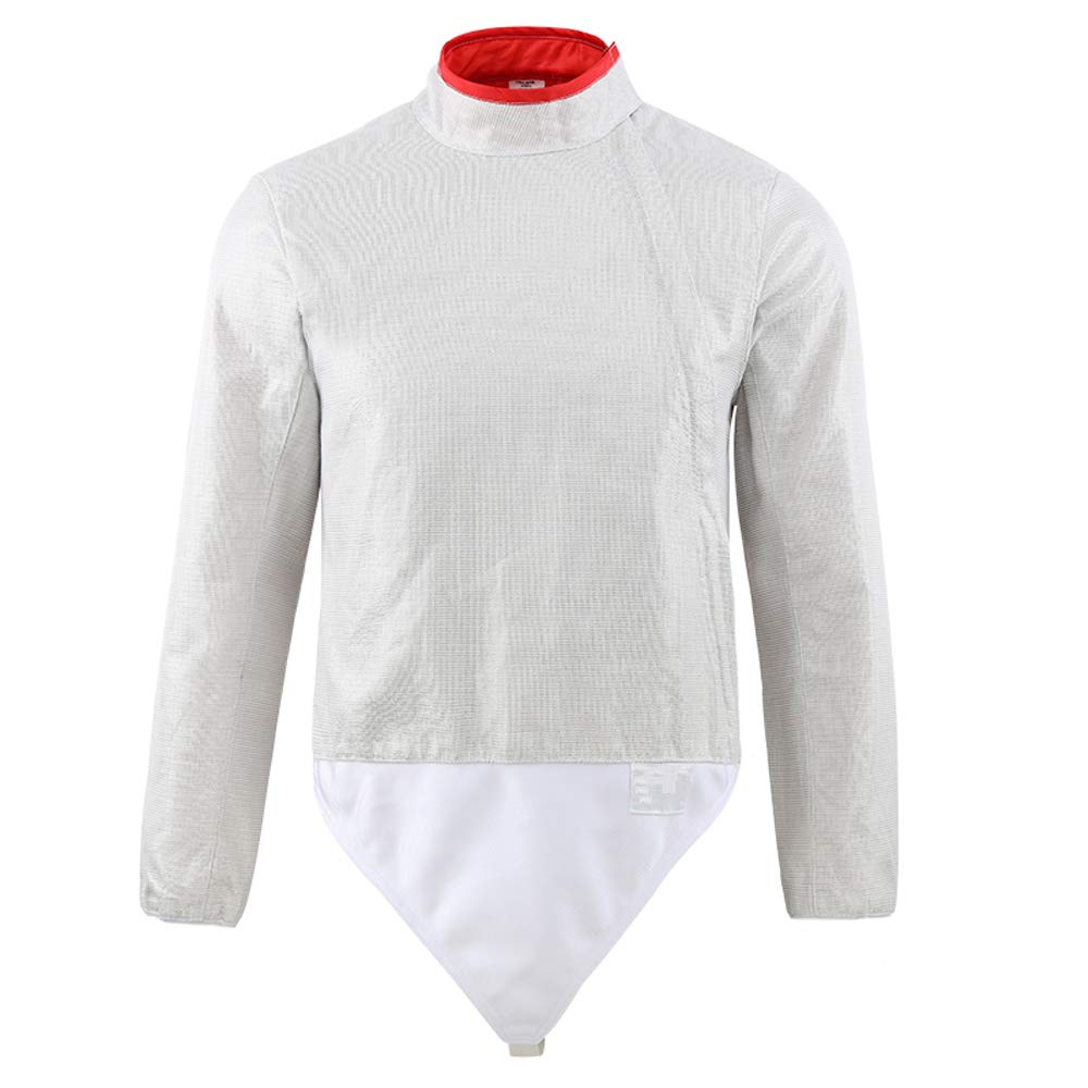 Fencing Electric Sabre Jacket,Stainless Steel Sabre Lame for Kids(Front-Zip)