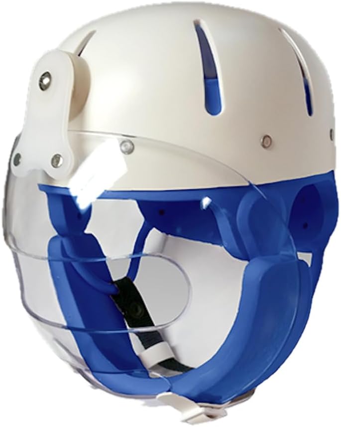 Hard Shell Helmet with Face Guard (Large (22.5"-23.25"), Royal Blue)