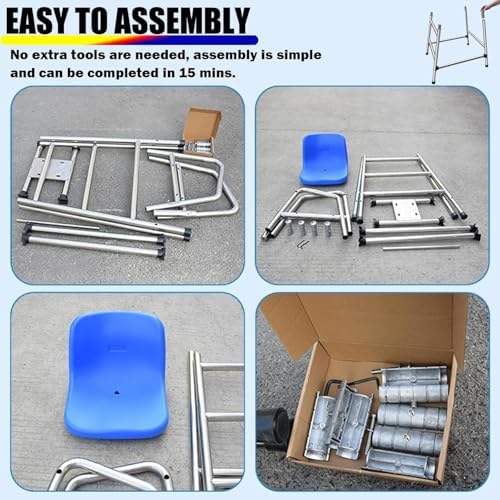 Lifeguard Chair Lifeguarding Sports Refereeing Stable Base with Narrowing Corners Armless Comfortable Seat Outdoor Use Life Guard Chair,Detachable Extra Tall Chair for Lifeguards/Referees 1.