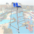 This Heavy-Duty Rustproof Stainless Steel Lifeguard Chair - Durable Referee Stand for Pools, Water Parks & Lakes - Essential Lifeguard Equipment for Safety Professionals & Competitions