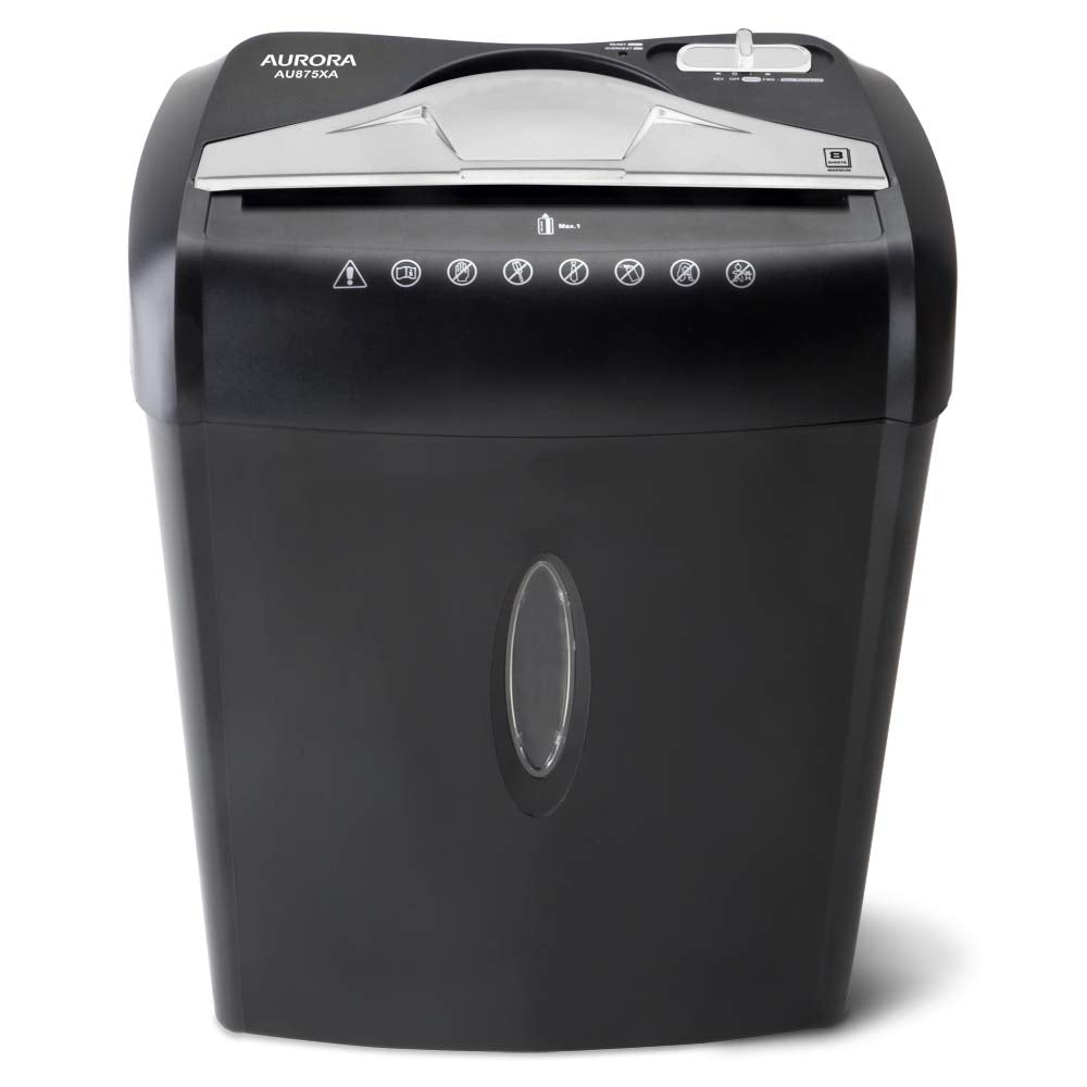Aurora Anti-Jam 14-Sheet Crosscut Paper/CD and Credit Card Shredder/with 6-Gallon pullout Basket 120 Minutes Continuous Run Time