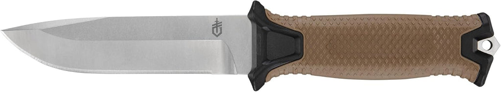 Gerber Gear StrongArm - Fixed Blade, Full Tang Knife - Camping Knife with Multiple Carry Options - Made in USA - Black, Serrated Edge