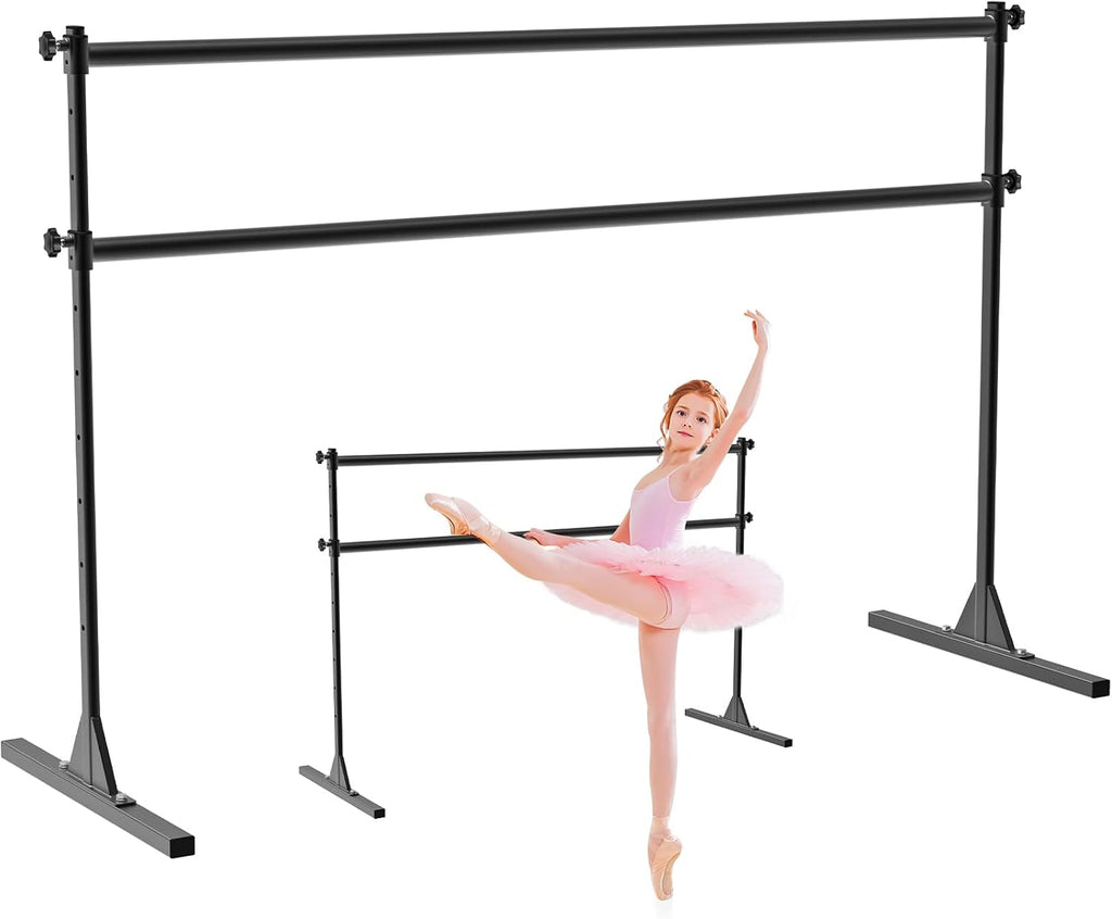 SELEWARE Height Adjustable Ballet Barre Freestanding Ballet Bar, 4/5/6 FT