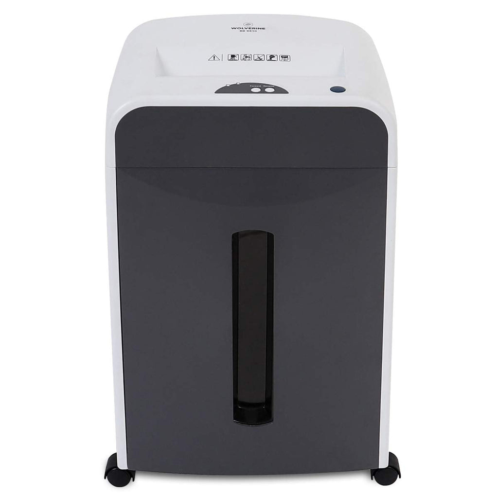 WOLVERINE SD9112 P5 Micro Cut Paper Shredder,10 Sheet,60Min,6 Gal, White