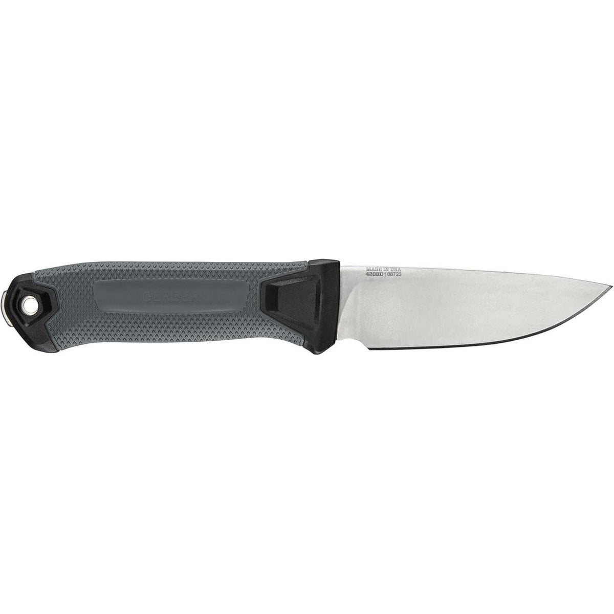 Gerber Gear StrongArm - Fixed Blade, Full Tang Knife - Camping Knife with Multiple Carry Options - Made in USA - Black, Serrated Edge
