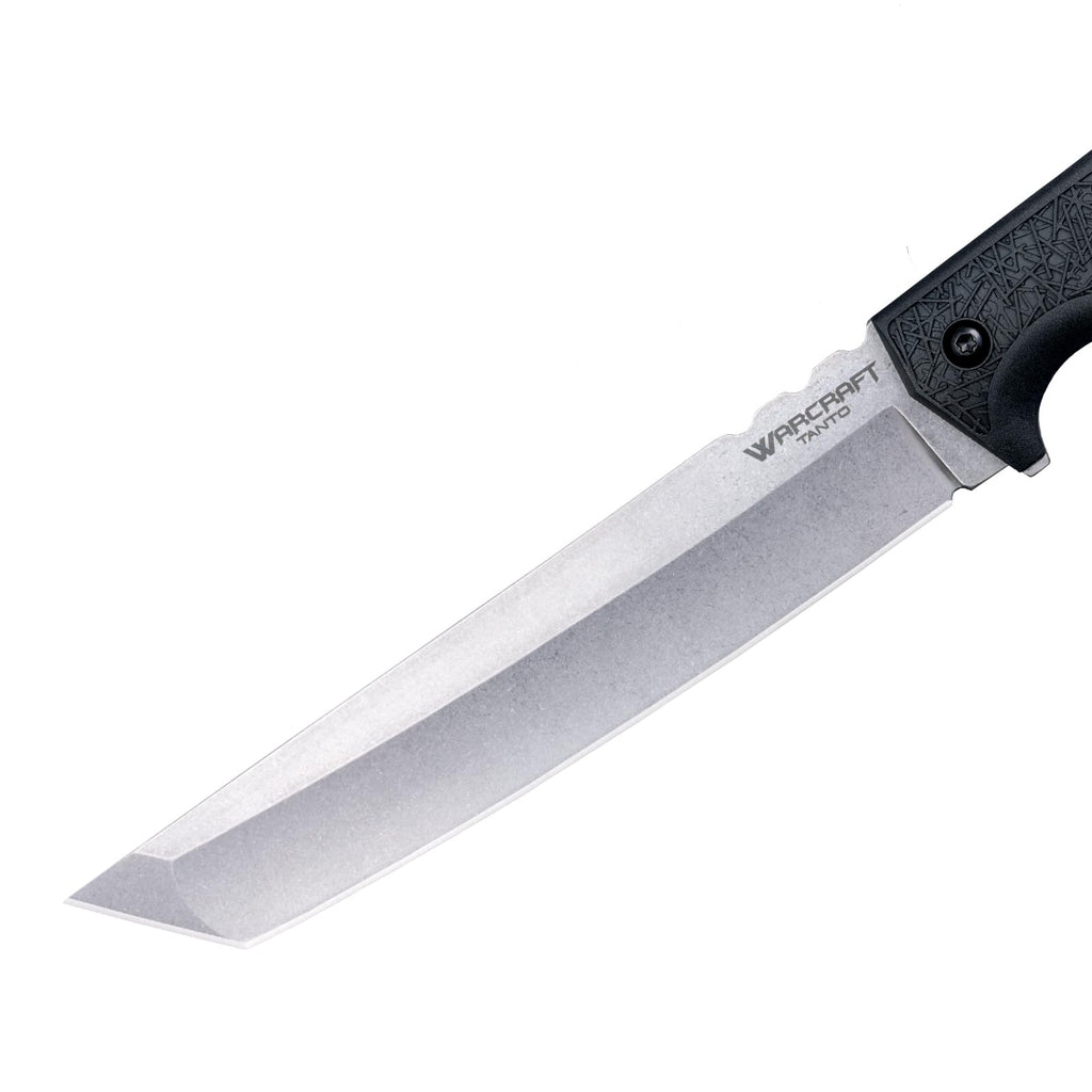 COLD STEEL Warcraft Tanto 4034SS Razor-Sharp Durable Blade GFN Handle Military Tactical Fixed Blade Knife w/Secure-Ex Sheath