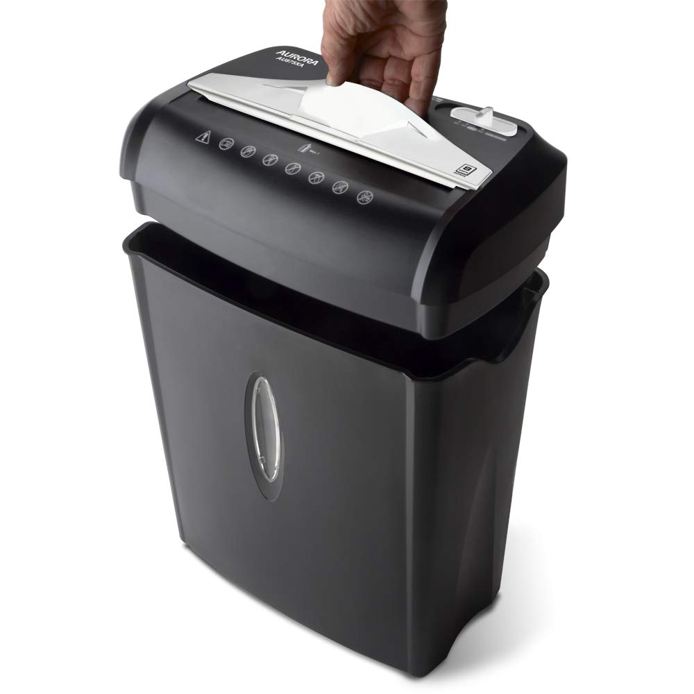 Aurora Anti-Jam 14-Sheet Crosscut Paper/CD and Credit Card Shredder/with 6-Gallon pullout Basket 120 Minutes Continuous Run Time