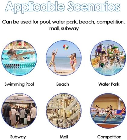 Extra Tall Lifeguard Chair 120-180cm - Stainless Steel Pool Ladder Lifesaving Chair, Tennis Volleyball Referee Stand, Ideal for Beach, Patio, Lake, Outdoor Safety,Blue,180cm/71in/5.9ft high