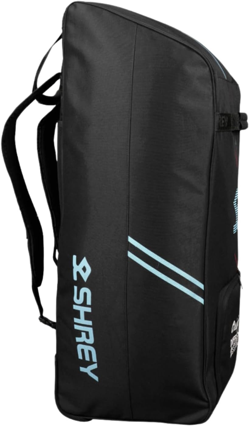 SHREY Star Duffle 2.0 Wheelie Cricket Kitbag|Two Padded Bat Pockets|Highly Water Resistant|Mesh Panel