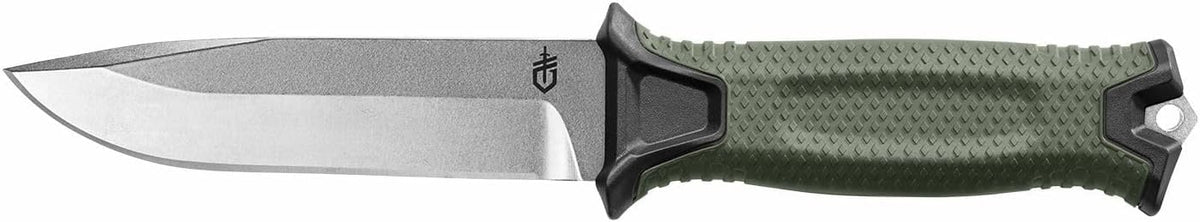 Gerber Gear StrongArm - Fixed Blade, Full Tang Knife - Camping Knife with Multiple Carry Options - Made in USA - Black, Serrated Edge