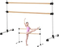 VEVOR Ballet Barre, Barre Bar for Home, Freestanding Portable Ballet Stretching Dance Bars, Height Adjustable Anti-Wobble Fitness Gym Studio Equipment