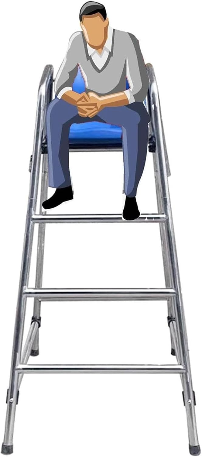 Tennis Volleyball Referee Chair Stand, 120 150 180 cm High Stainless Steel Lifeguard Chair for Pools Patio Lake Beach, Outdoor Extra Tall Life Guard Deck Chairs/Bar Stool(150cm/4.9ft Tall)