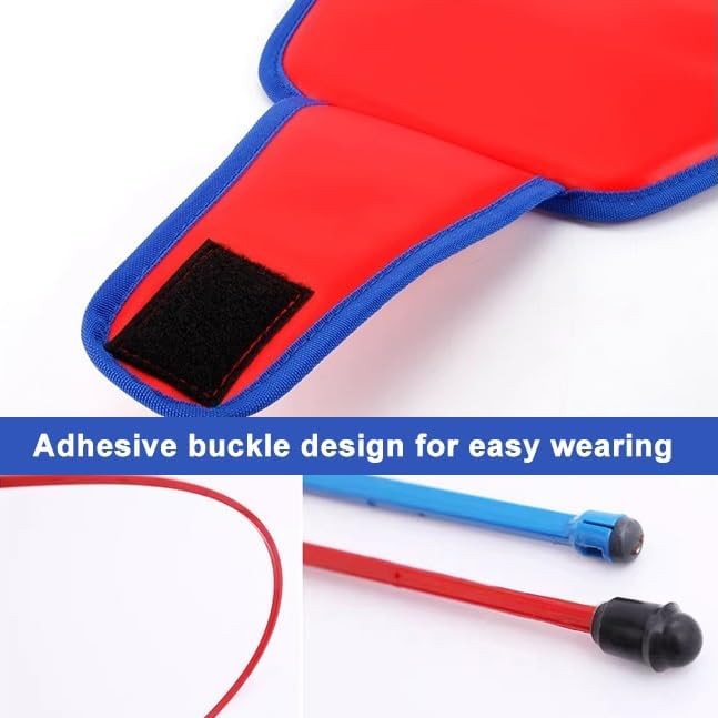 Fencing Practice Sword Kit, Children's Training Equipment, Protective Vest, Protective Mask, 38.6" Plastic Fencing Foil with Sound(Blue)