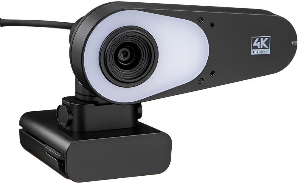 JoyUsing V600 4K Document Camera, Fast PDAF, 12MP USB Webcam Auto Focus LED Light for Teaching Streaming - Windows, Mac