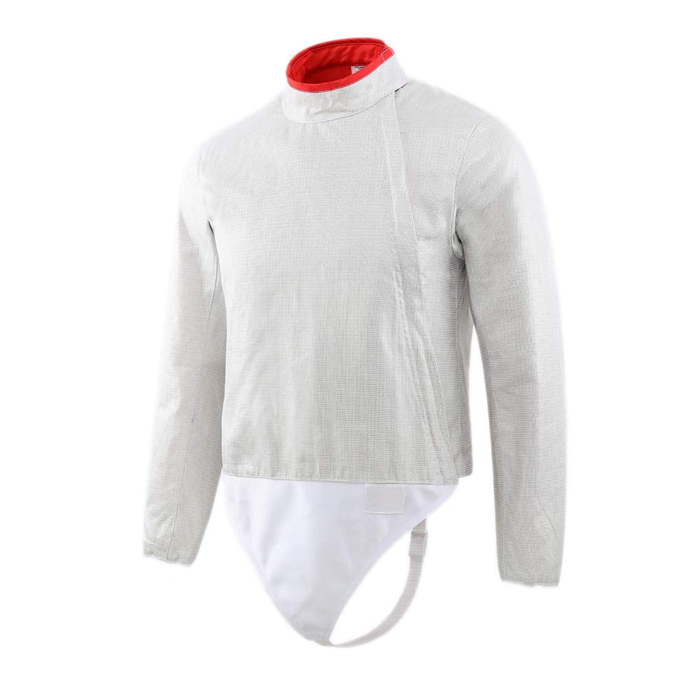 Fencing Electric Sabre Jacket,Stainless Steel Sabre Lame for Kids(Front-Zip)
