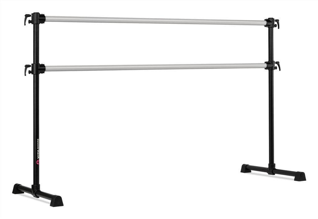 VITA Barre Portable Freestanding Double Ballet Barre, Professional | Adjustable Height, Made in USA, Home or Gym Exercise Equipment for Kids & Adults | Dance, Fitness, Pilates