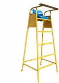 Sports Official Seat Volleyball Referee Chair Umpire Stand Ladder Metal Frame Molded Seat Elevated Viewing Position with Side Panels Suitable for