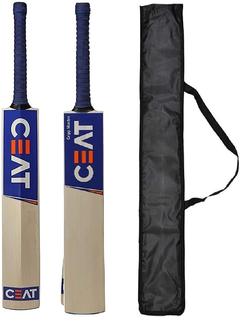CEAT Premium English Willow Cricket Bat, Rohit Sharma Limited Edition Full Cane Handle with Bat Cover Play for Leather Ball