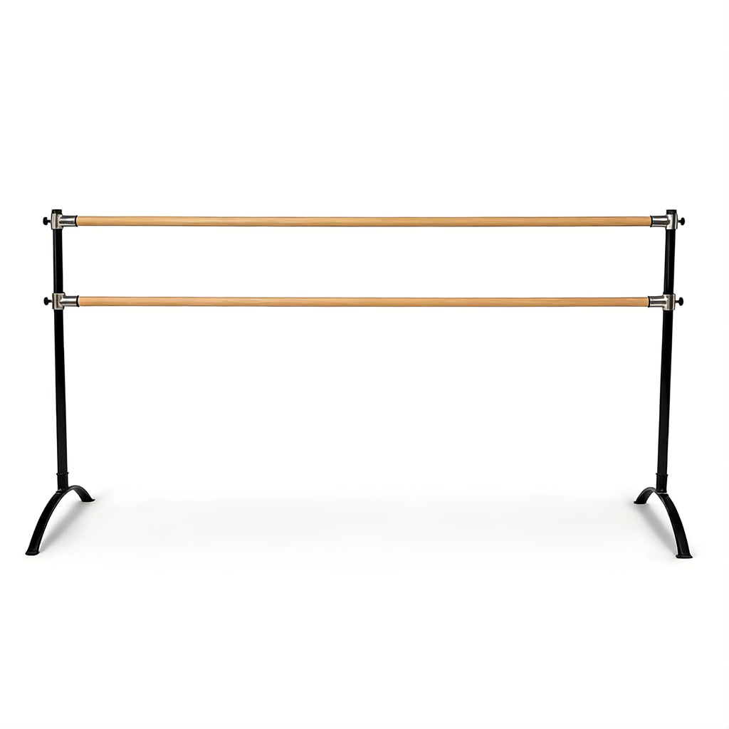 Ballet Barre Portable for Home or Studio, Freestanding Adjustable Bar for Stretch, Balance, Pilates, Dance or Active Workouts, Single or Double Bar, Kids and Adults