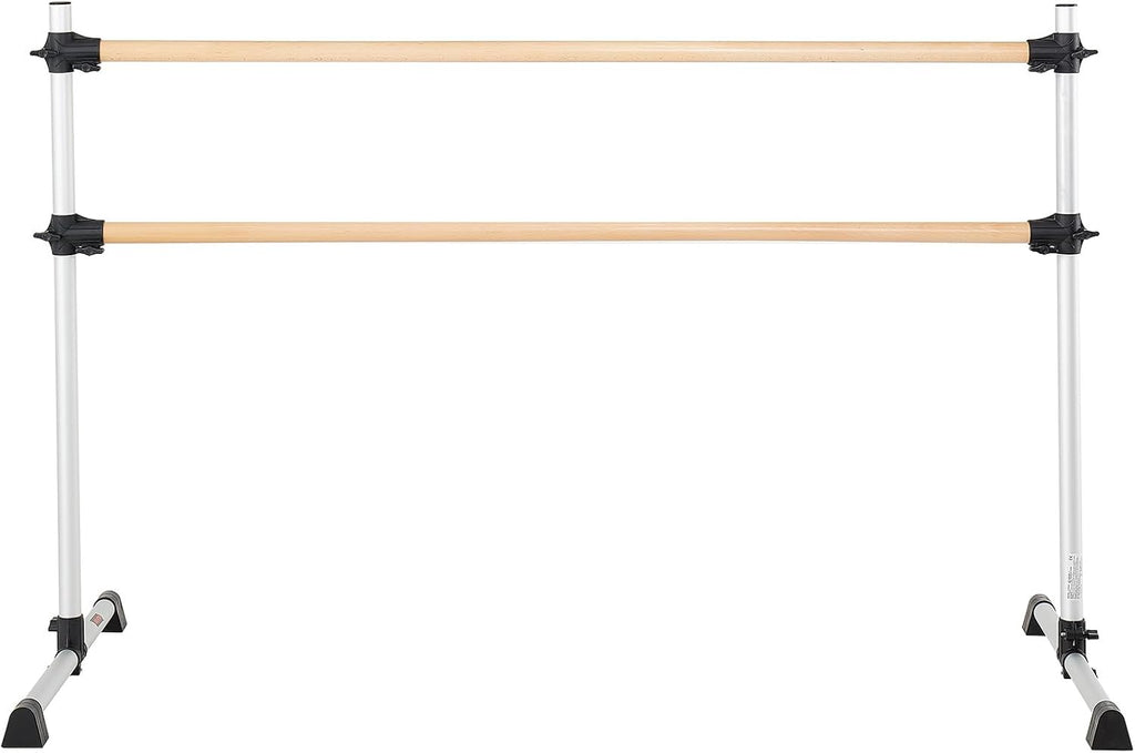 VEVOR Ballet Barre, Barre Bar for Home, Freestanding Portable Ballet Stretching Dance Bars, Height Adjustable Anti-Wobble Fitness Gym Studio Equipment