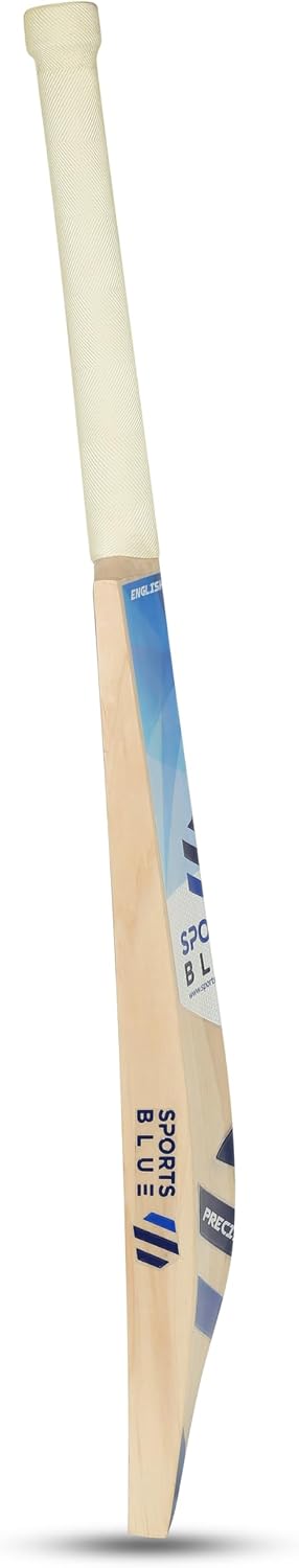 Sports Blue English Willow Cricket Bat | Grade 1 Cricket bat | 9+ Straight Grains with 38mm+ Edges | Ready to Play with oiling and Knocking