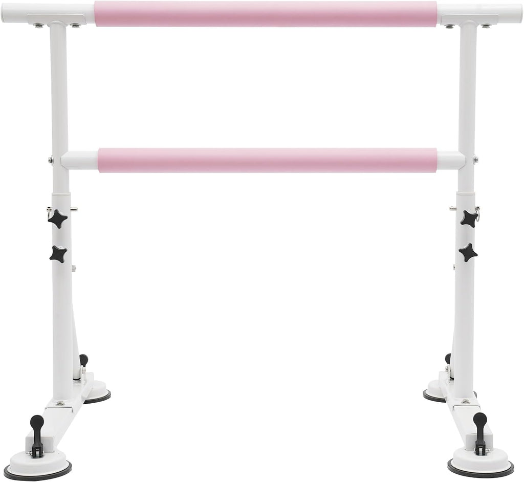Freestanding Ballet Barre | Height Adjustable Ballet Bar | Double Ballet Stretch Dance Bar | Ballet Stretch Dance Bar for Kids Adult | with Non-Slip Rubber Pads | 33.07-43.31in Adjustable Height
