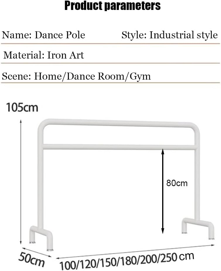Ballet Barre Simple Black Metal Ballet Barre, The Double-Layer Leg Compression Bar is Suitable for Stretching Adults and Children, 1.5M/5FT