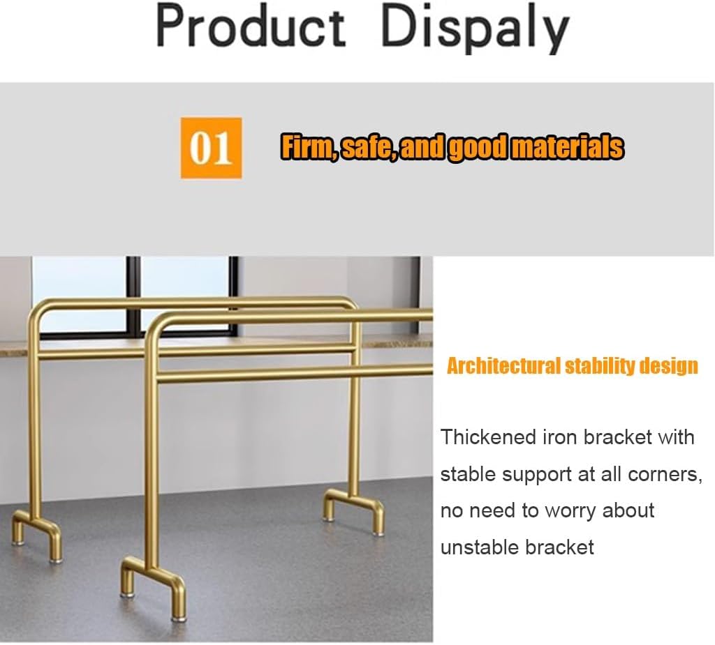 Ballet Barre Simple Black Metal Ballet Barre, The Double-Layer Leg Compression Bar is Suitable for Stretching Adults and Children, 2.5M/8.2FT